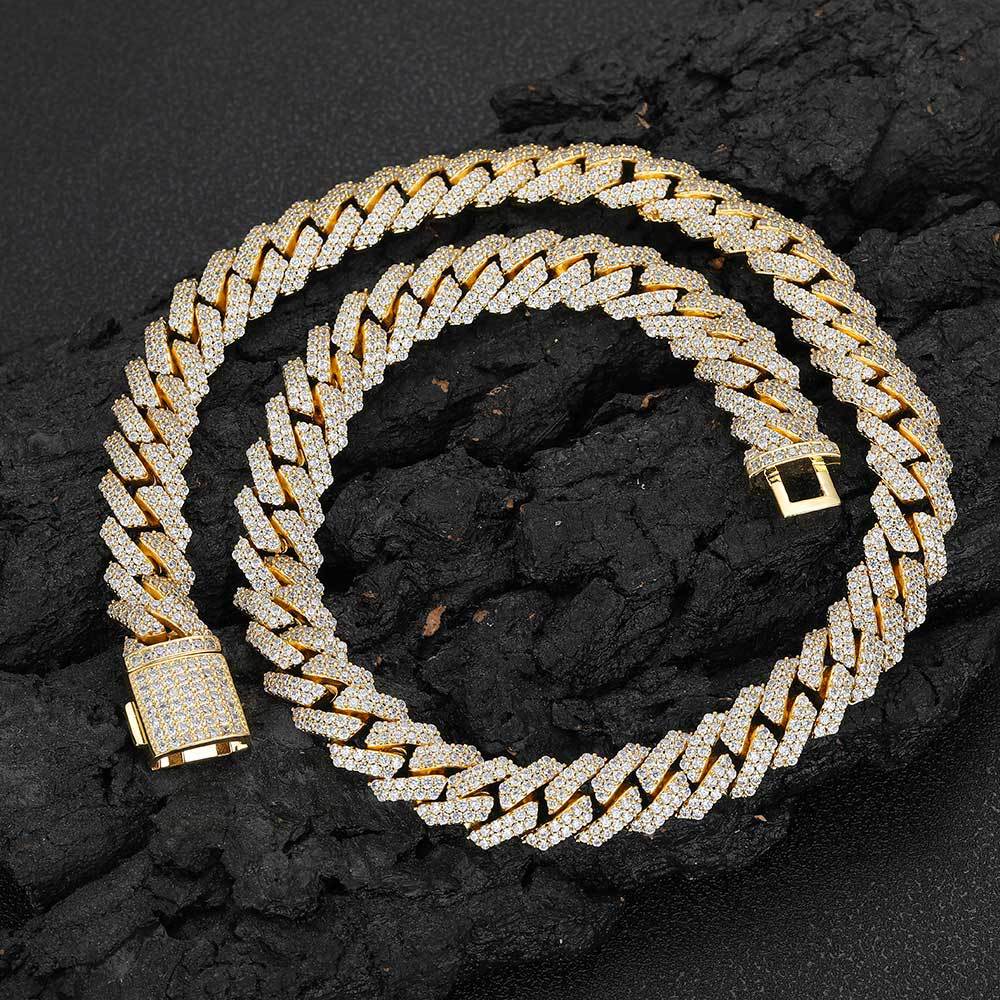 Diamond-Cut Cuban Chain Necklace in Gold or White Gold - PVD finish – Bold Hip Hop Jewelry