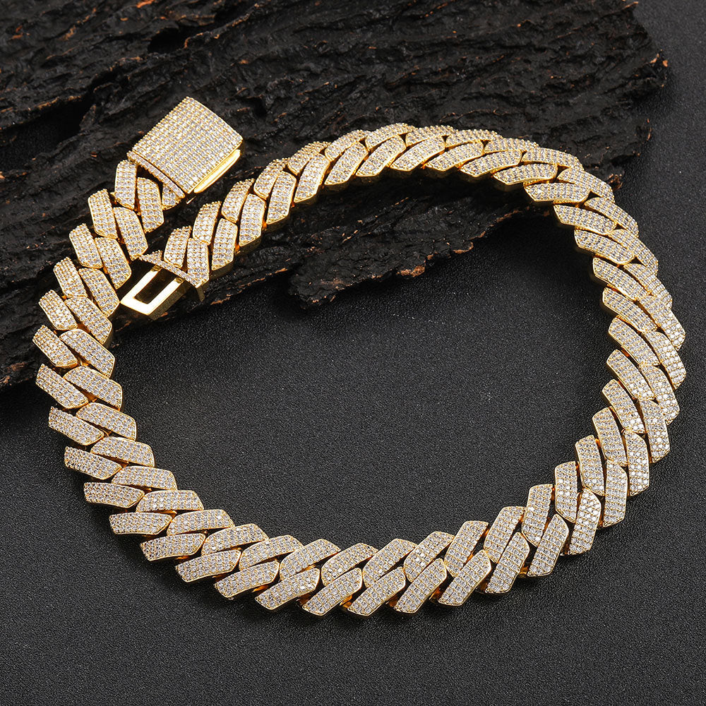 Diamond-Cut Cuban Chain Necklace in Gold or White Gold - PVD finish – Bold Hip Hop Jewelry