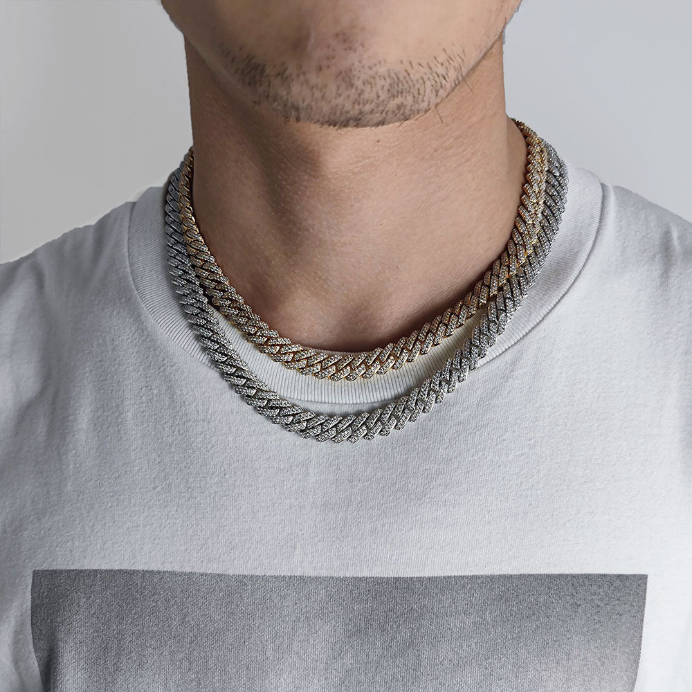 Diamond-Cut Cuban Chain Necklace in Gold or White Gold - PVD finish – Bold Hip Hop Jewelry