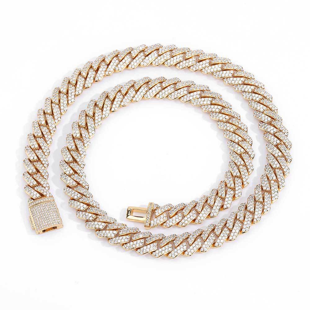 Diamond-Cut Cuban Chain Necklace in Gold or White Gold - PVD finish – Bold Hip Hop Jewelry