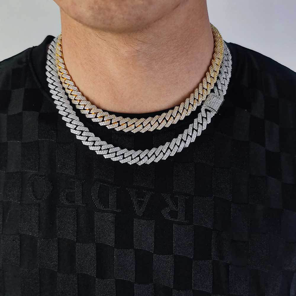 Diamond-Cut Cuban Chain Necklace in Gold or White Gold - PVD finish – Bold Hip Hop Jewelry