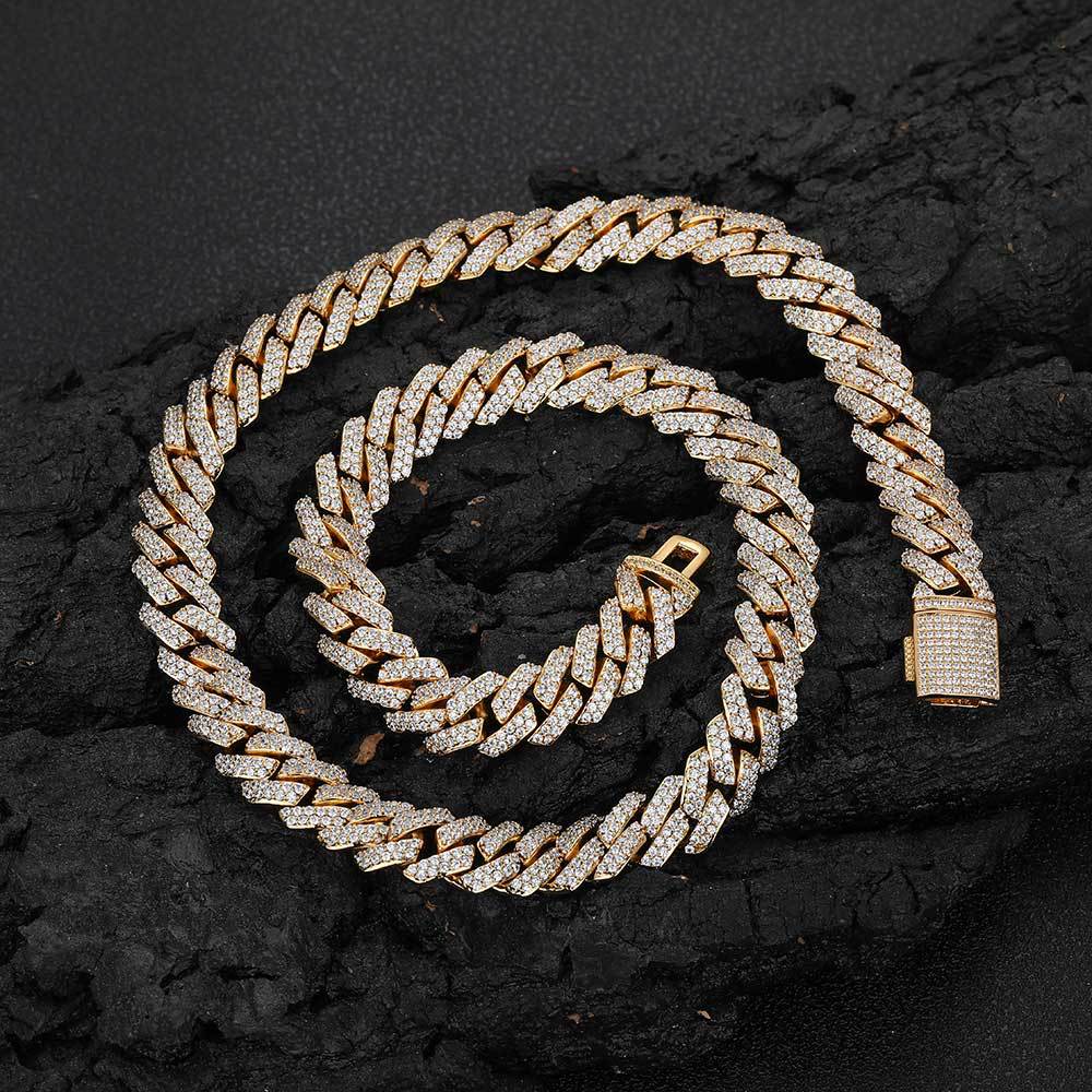 Diamond-Cut Cuban Chain Necklace in Gold or White Gold - PVD finish – Bold Hip Hop Jewelry