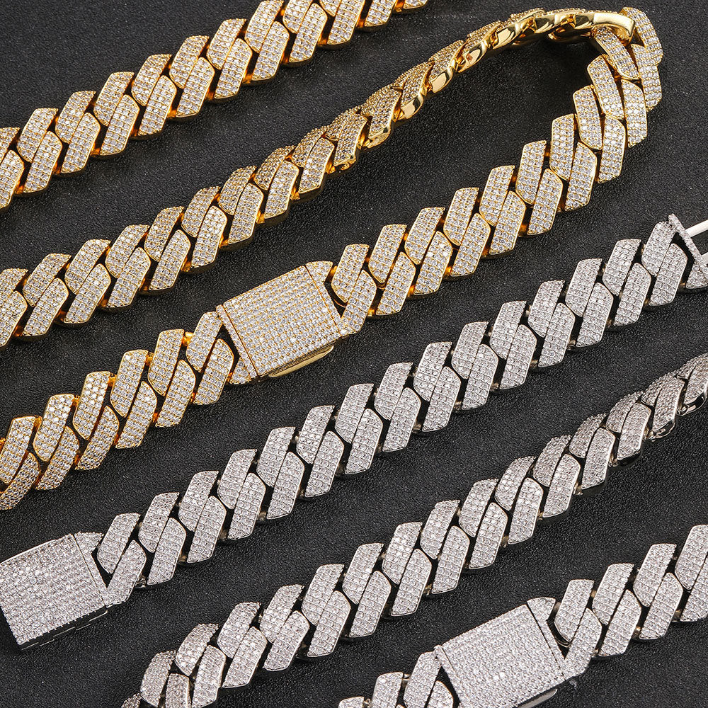 Diamond-Cut Cuban Chain Necklace in Gold or White Gold - PVD finish – Bold Hip Hop Jewelry